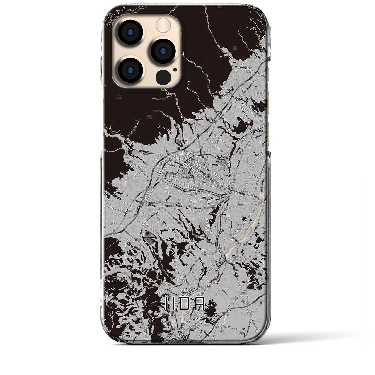 【飯田(長野県)】地図柄iPhoneケース(クリアタイプ)