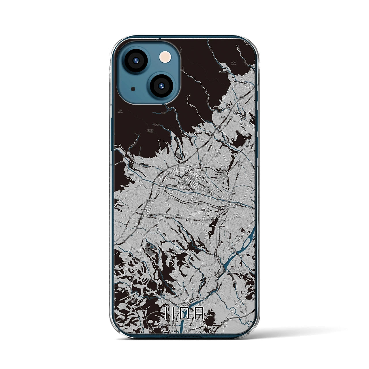 【飯田(長野県)】地図柄iPhoneケース(クリアタイプ)