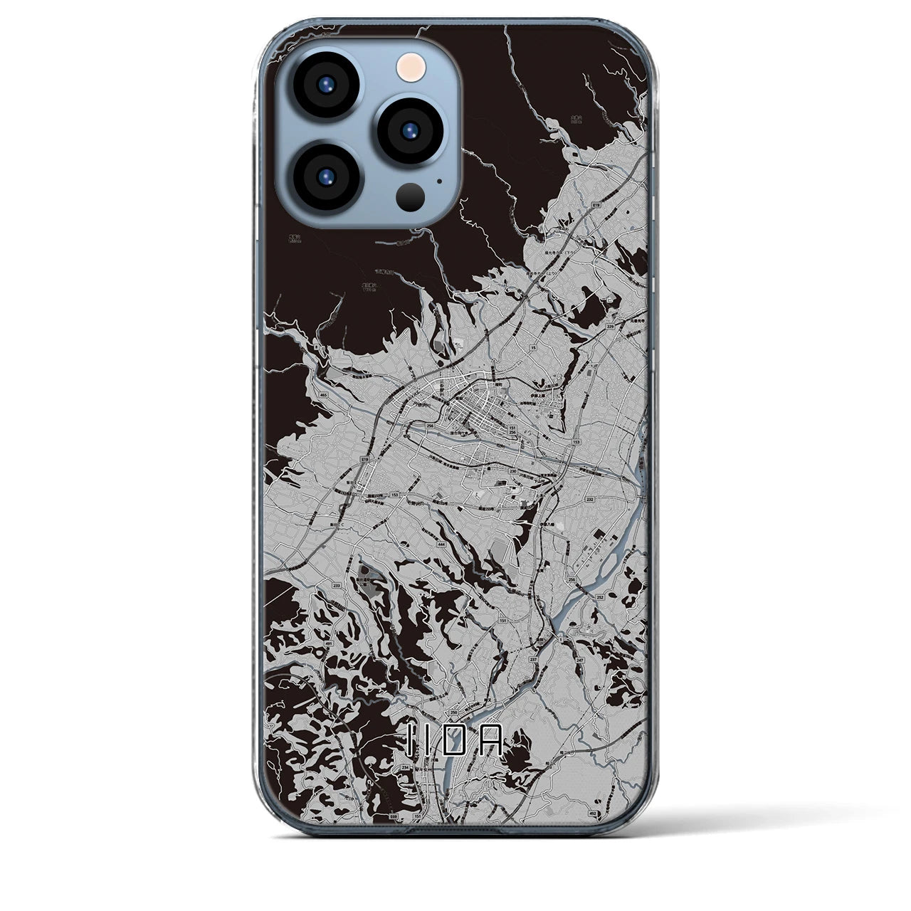 【飯田(長野県)】地図柄iPhoneケース(クリアタイプ)