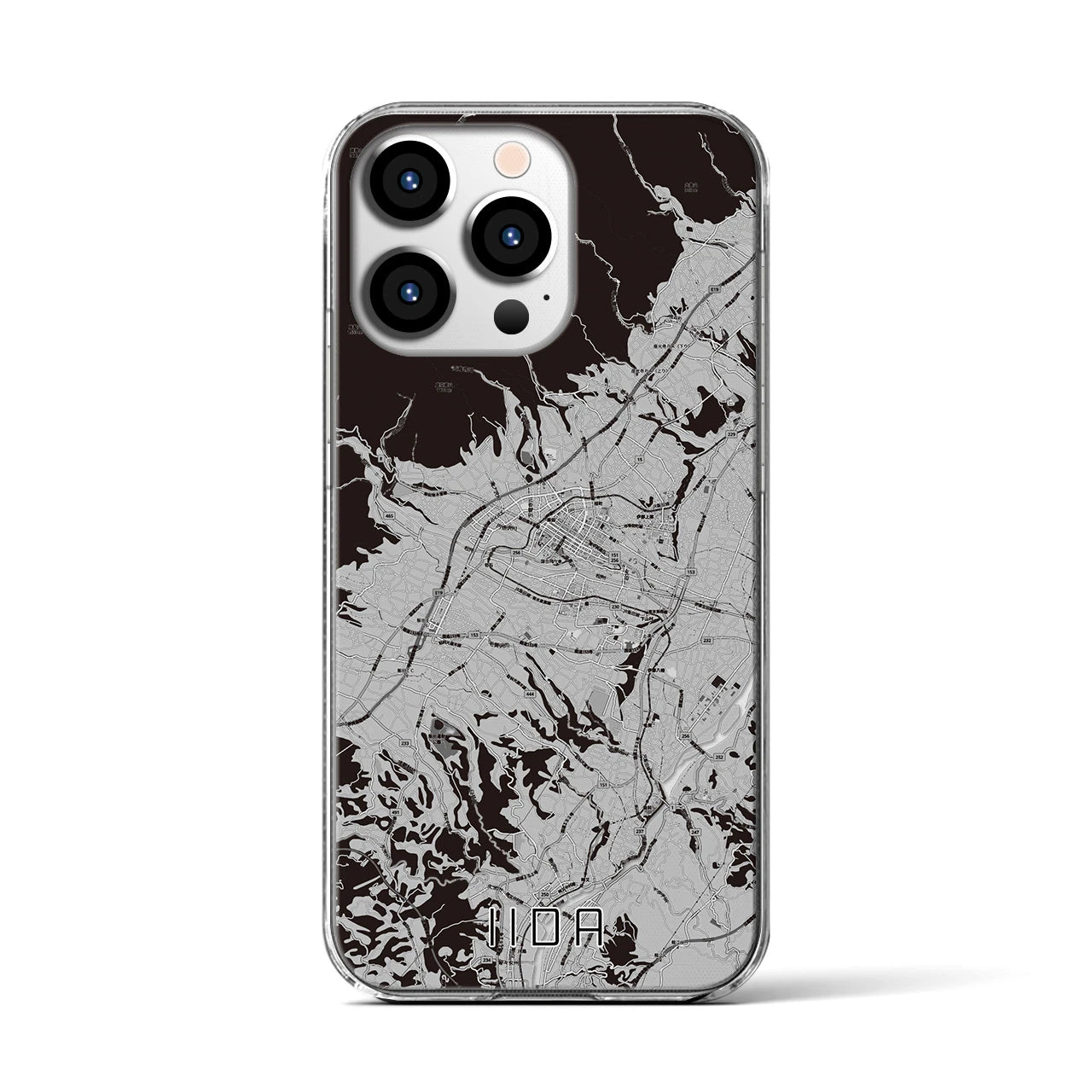 【飯田(長野県)】地図柄iPhoneケース(クリアタイプ)