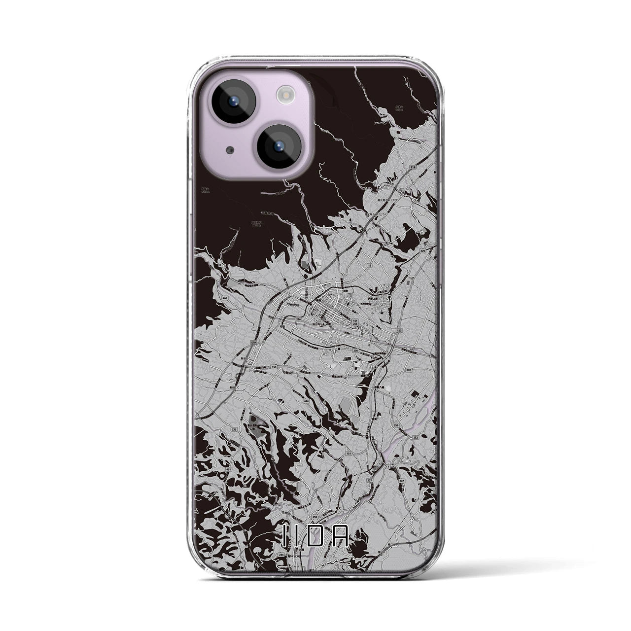 【飯田(長野県)】地図柄iPhoneケース(クリアタイプ)