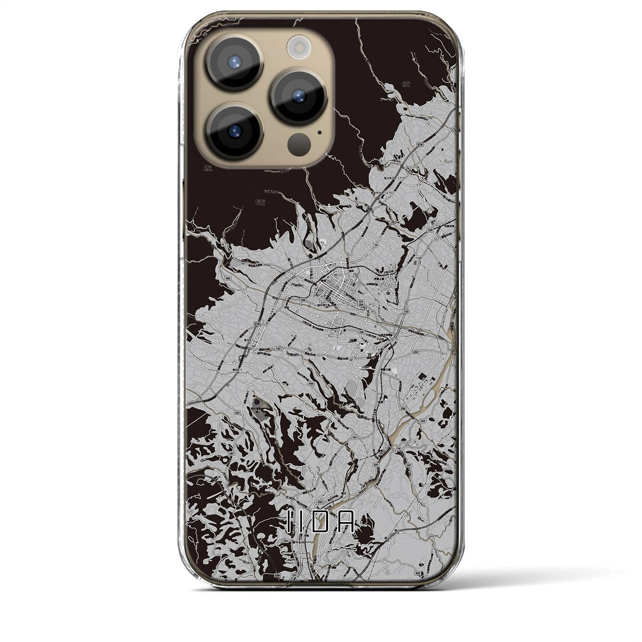 【飯田(長野県)】地図柄iPhoneケース(クリアタイプ)