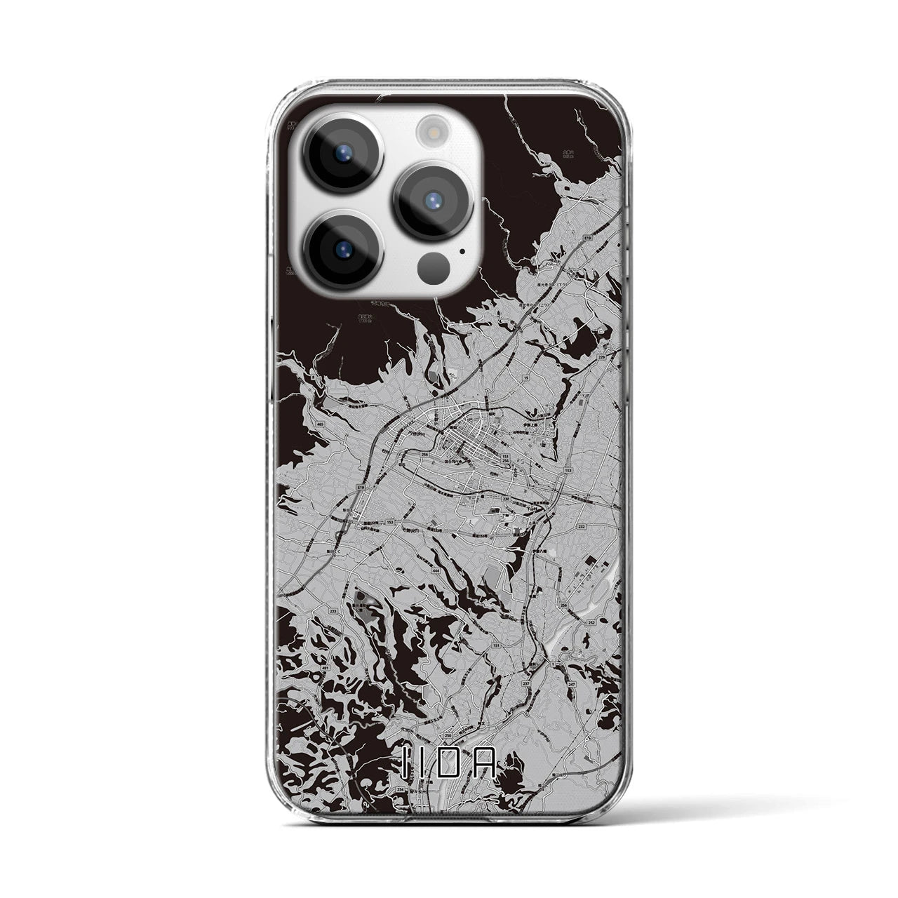 【飯田(長野県)】地図柄iPhoneケース(クリアタイプ)