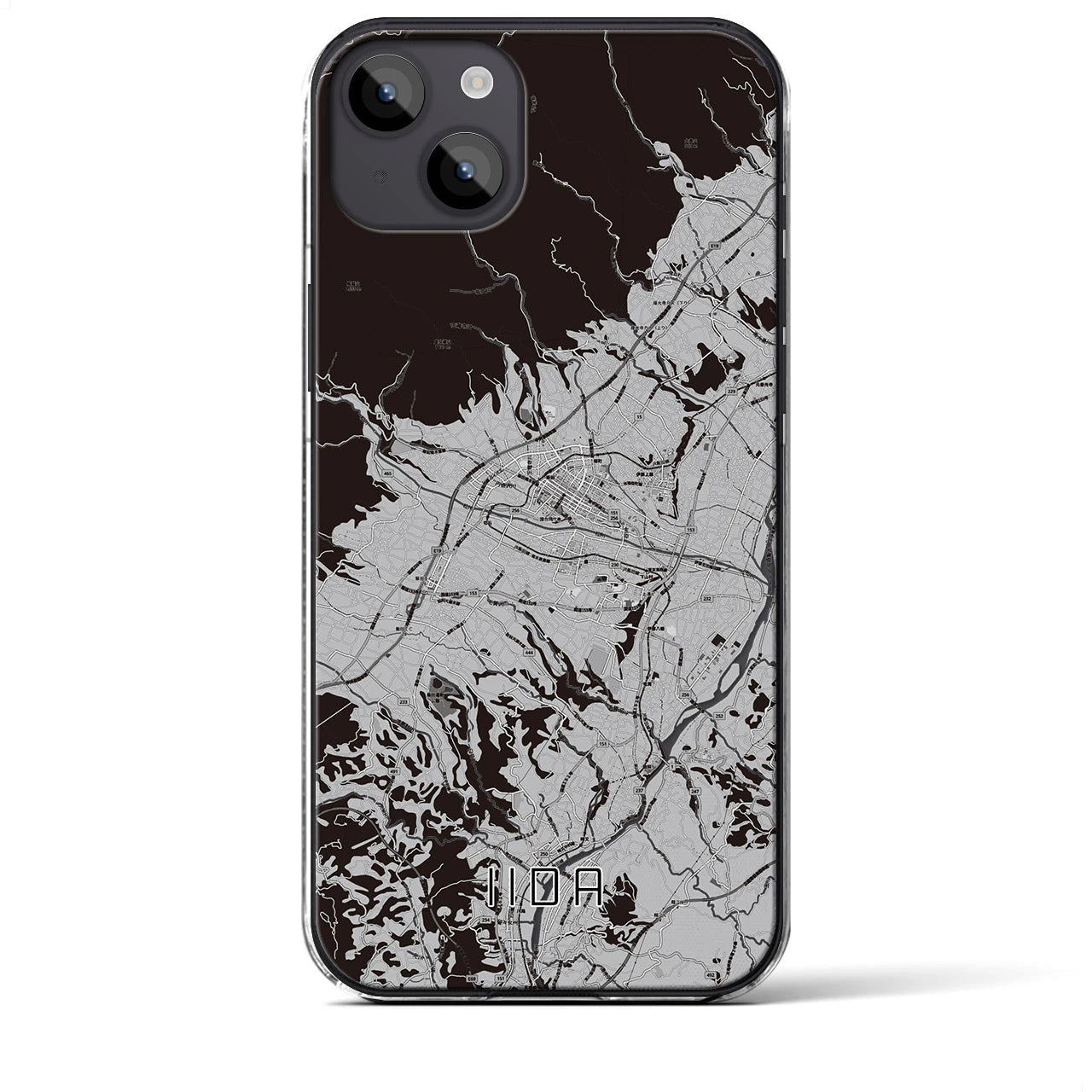 【飯田(長野県)】地図柄iPhoneケース(クリアタイプ)