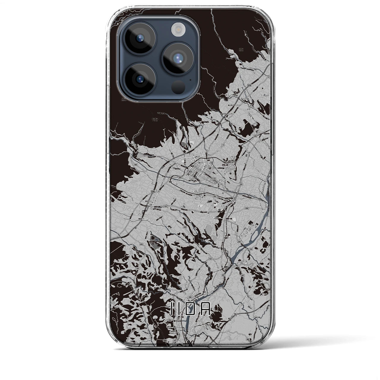 【飯田(長野県)】地図柄iPhoneケース(クリアタイプ)