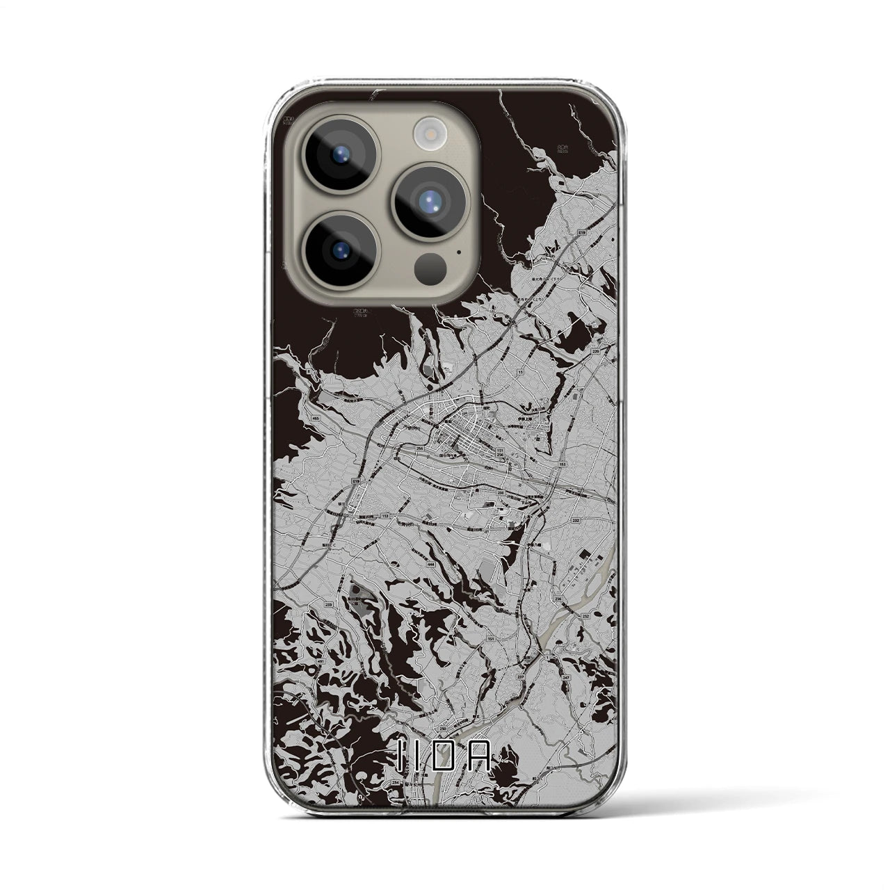 【飯田(長野県)】地図柄iPhoneケース(クリアタイプ)