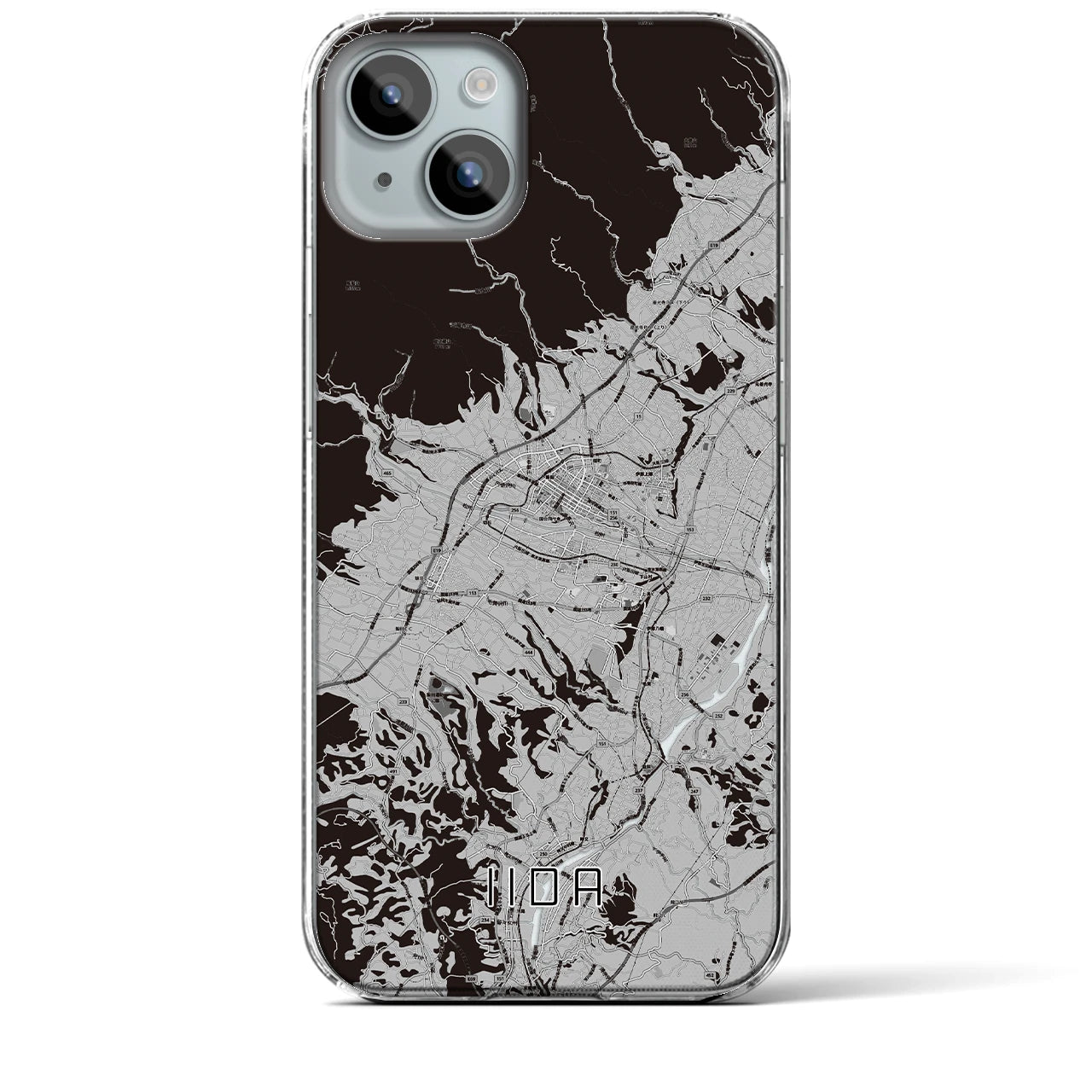 【飯田(長野県)】地図柄iPhoneケース(クリアタイプ)