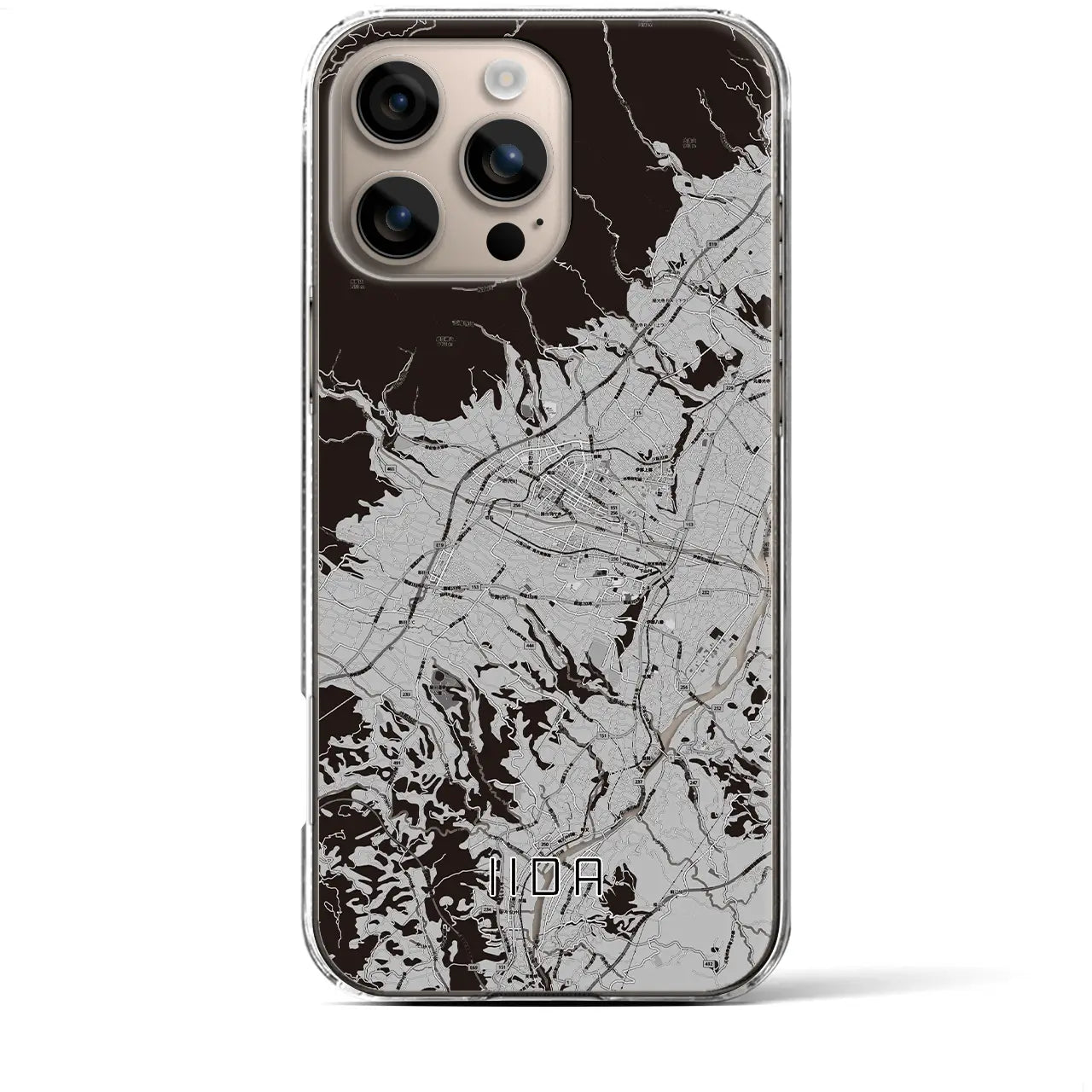 【飯田(長野県)】地図柄iPhoneケース(クリアタイプ)