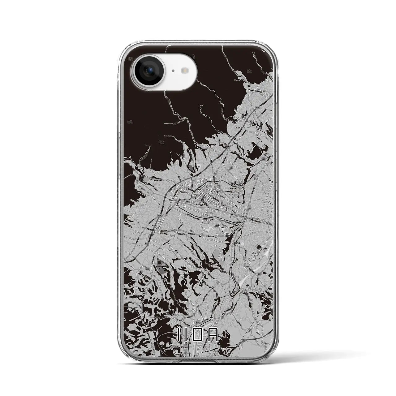 【飯田(長野県)】地図柄iPhoneケース(クリアタイプ)