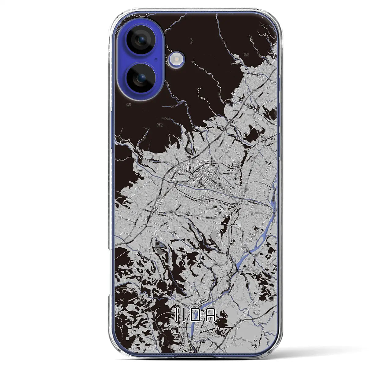 【飯田(長野県)】地図柄iPhoneケース(クリアタイプ)