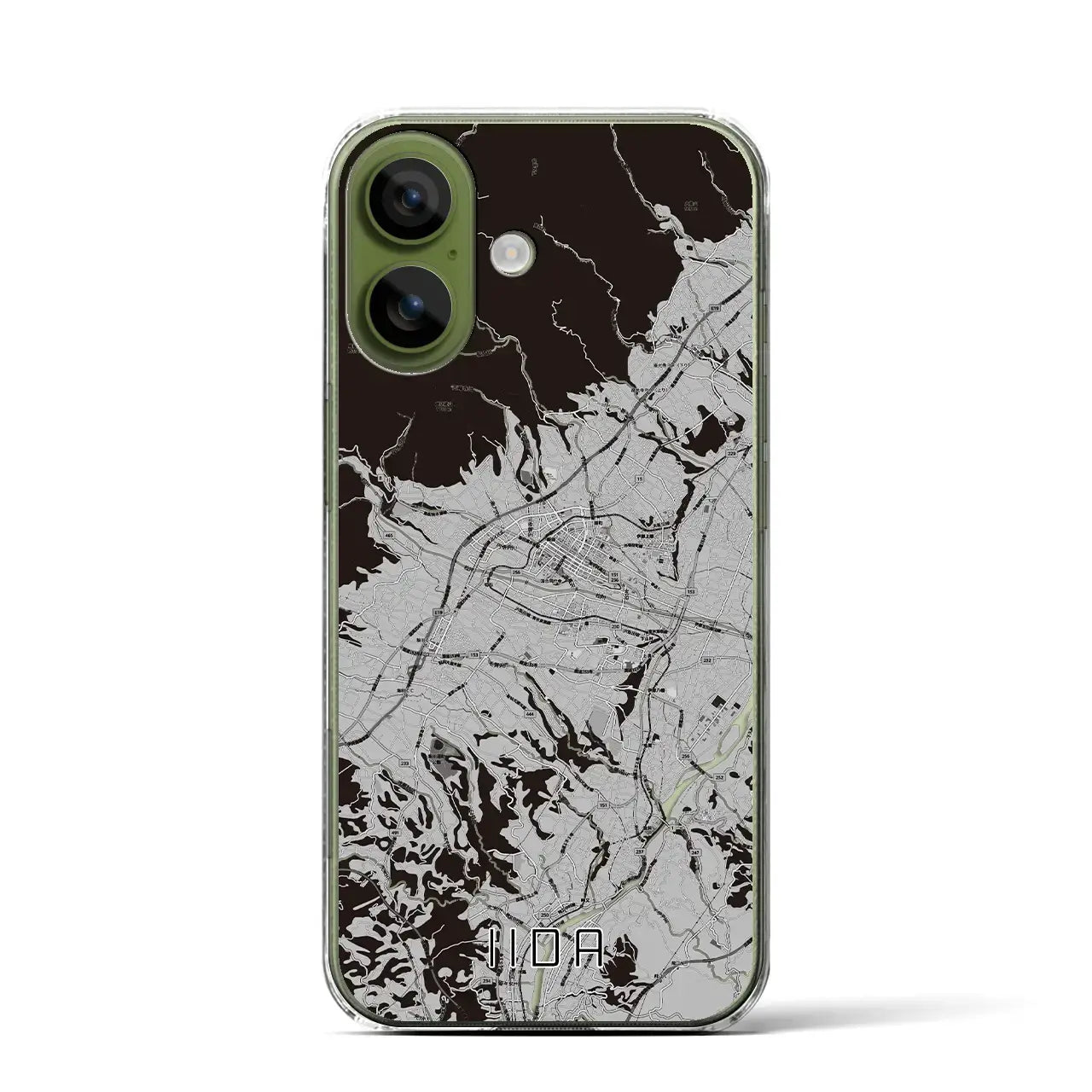 【飯田(長野県)】地図柄iPhoneケース(クリアタイプ)