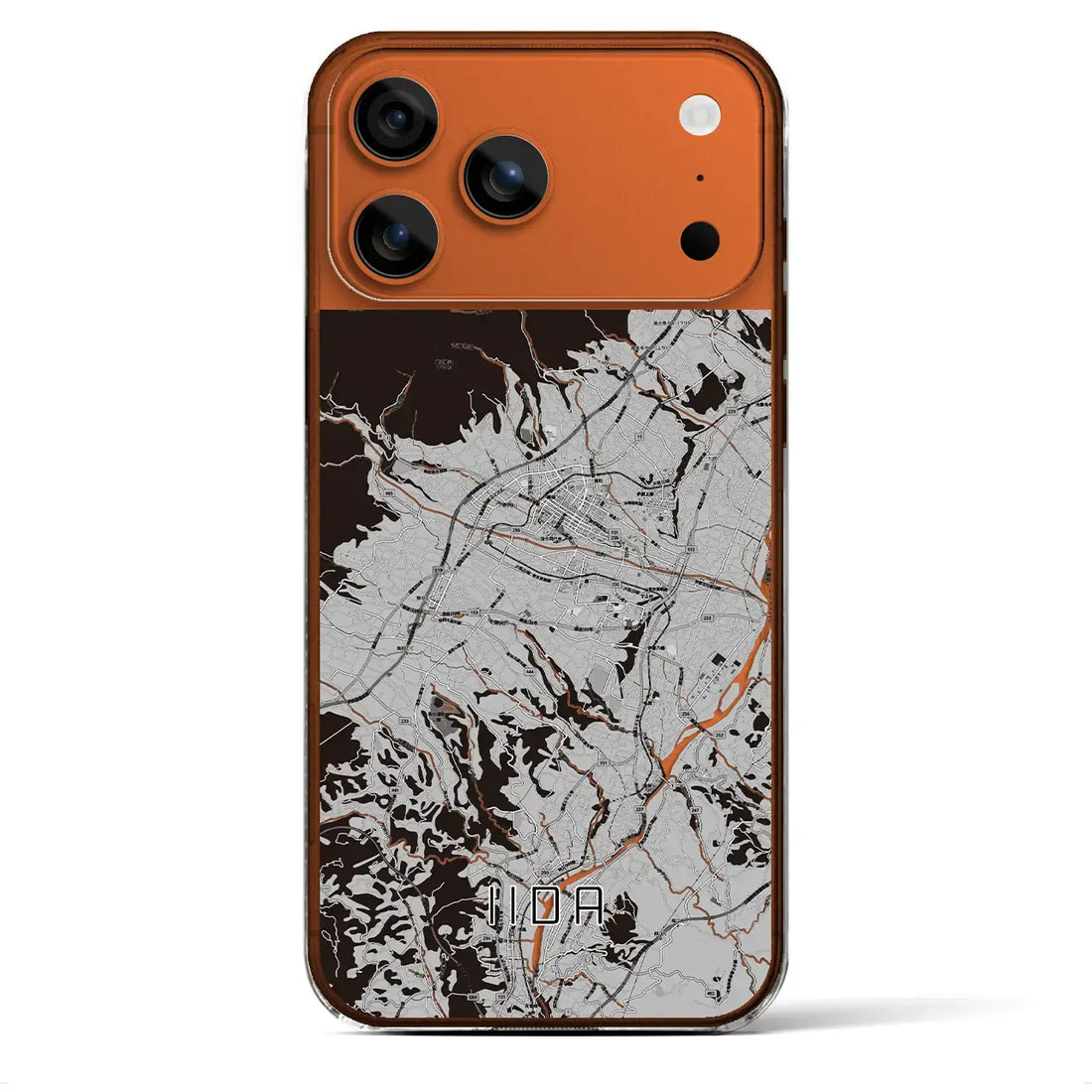 【飯田(長野県)】地図柄iPhoneケース(クリアタイプ)