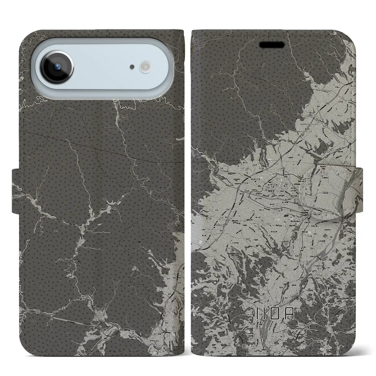 【飯田(長野県)】地図柄iPhoneケース(手帳タイプ)