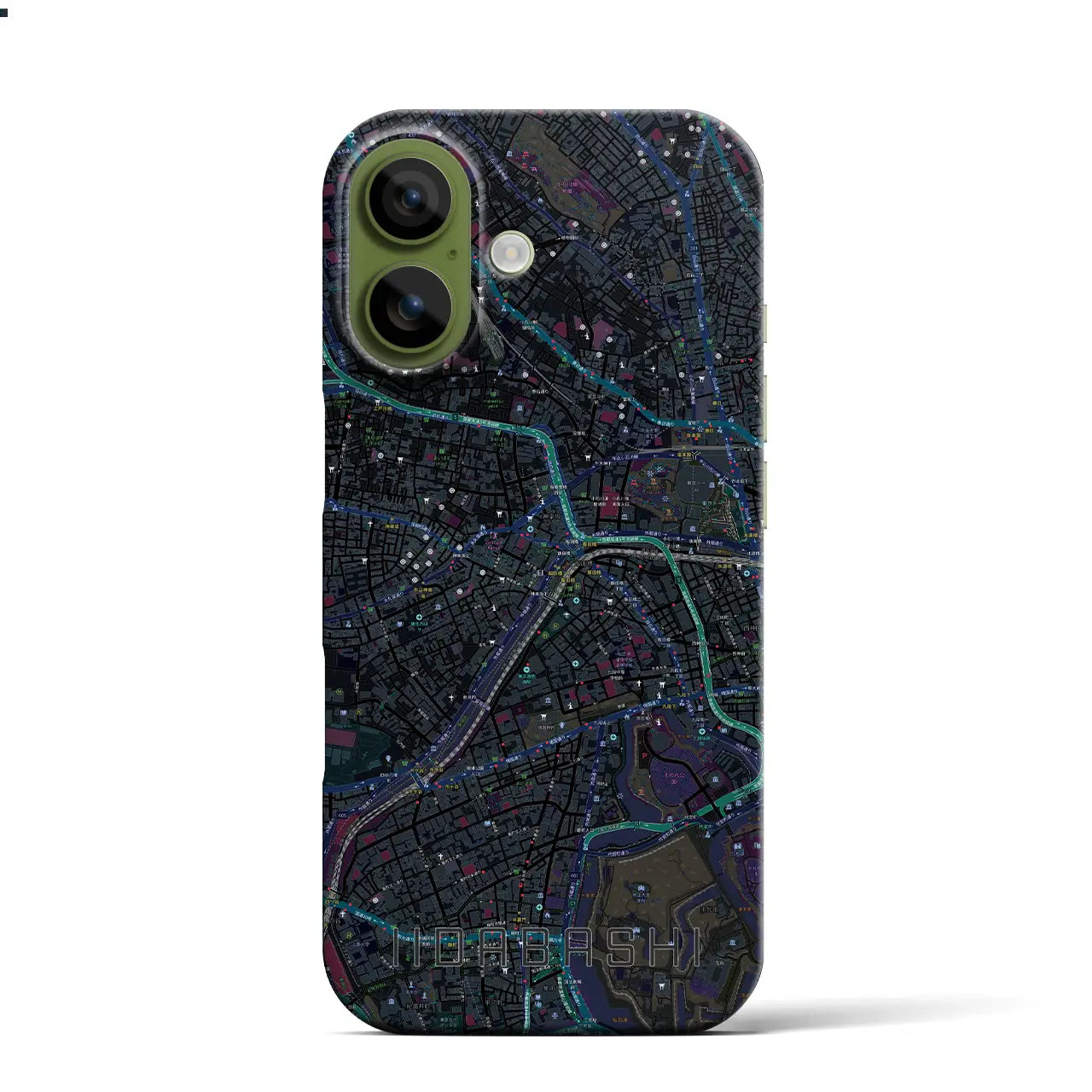 【飯田橋(東京都)】地図柄iPhoneケース(バックカバータイプ)