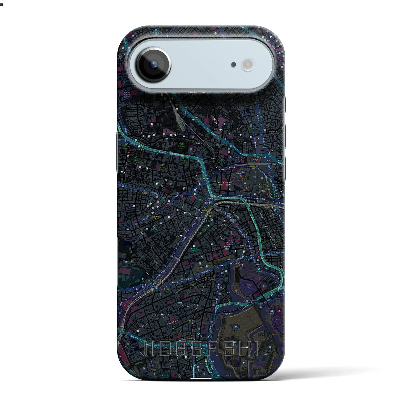 【飯田橋(東京都)】地図柄iPhoneケース(バックカバータイプ)