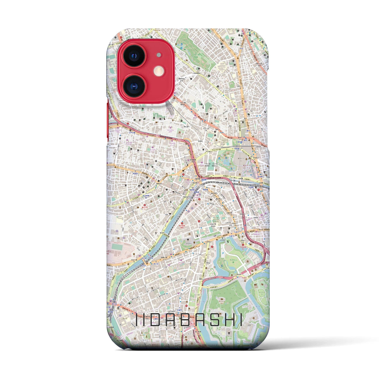 【飯田橋(東京都)】地図柄iPhoneケース(バックカバータイプ)