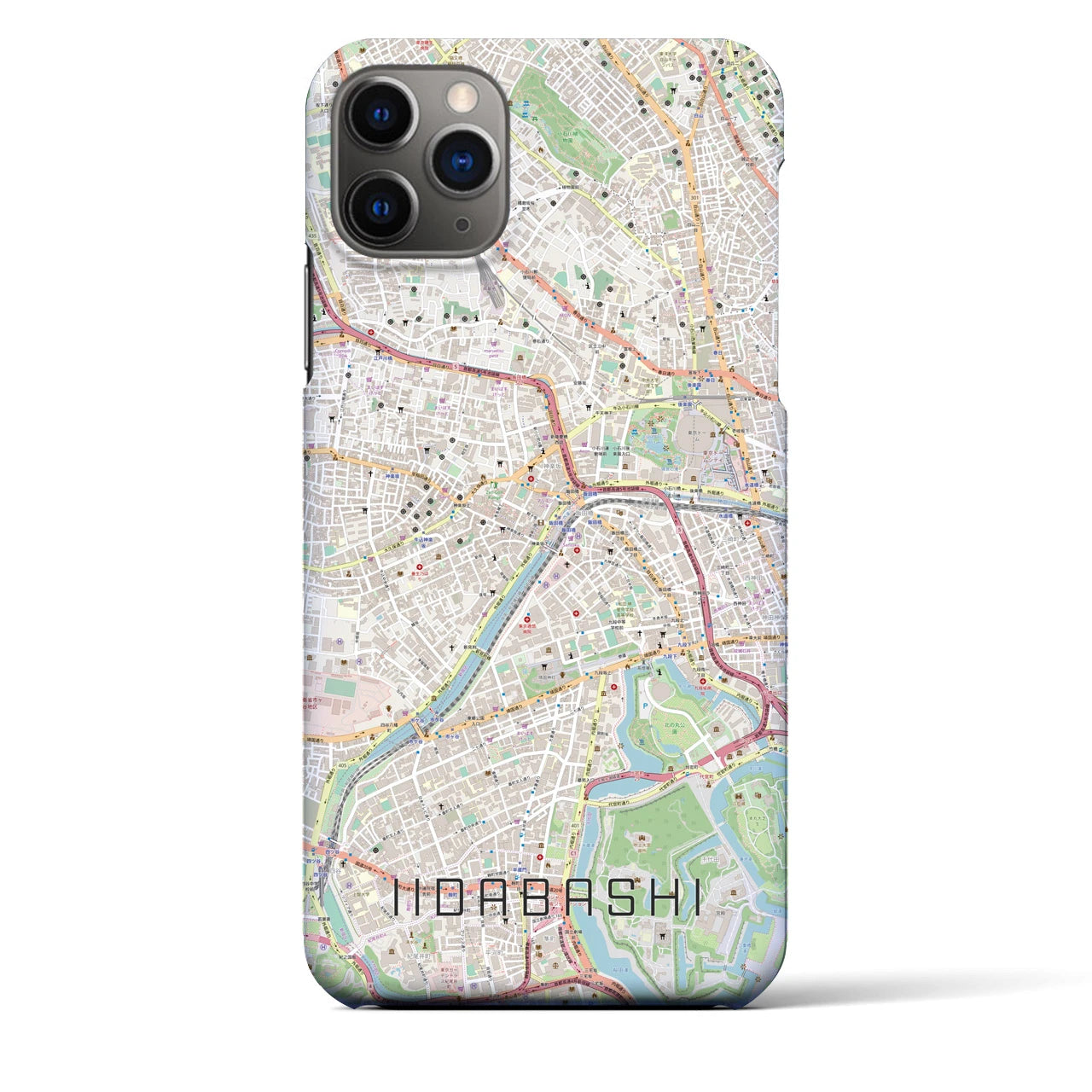【飯田橋(東京都)】地図柄iPhoneケース(バックカバータイプ)