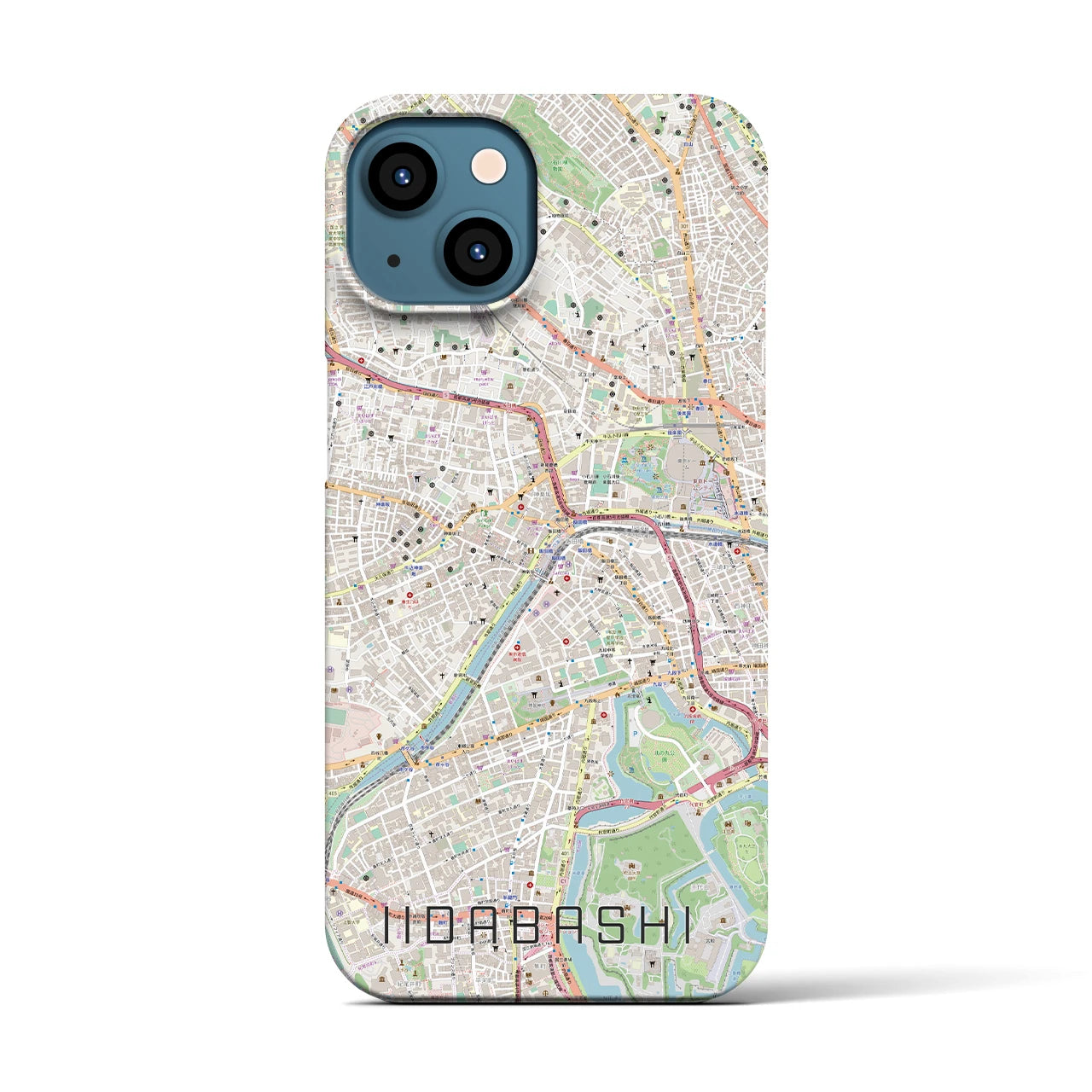 【飯田橋(東京都)】地図柄iPhoneケース(バックカバータイプ)