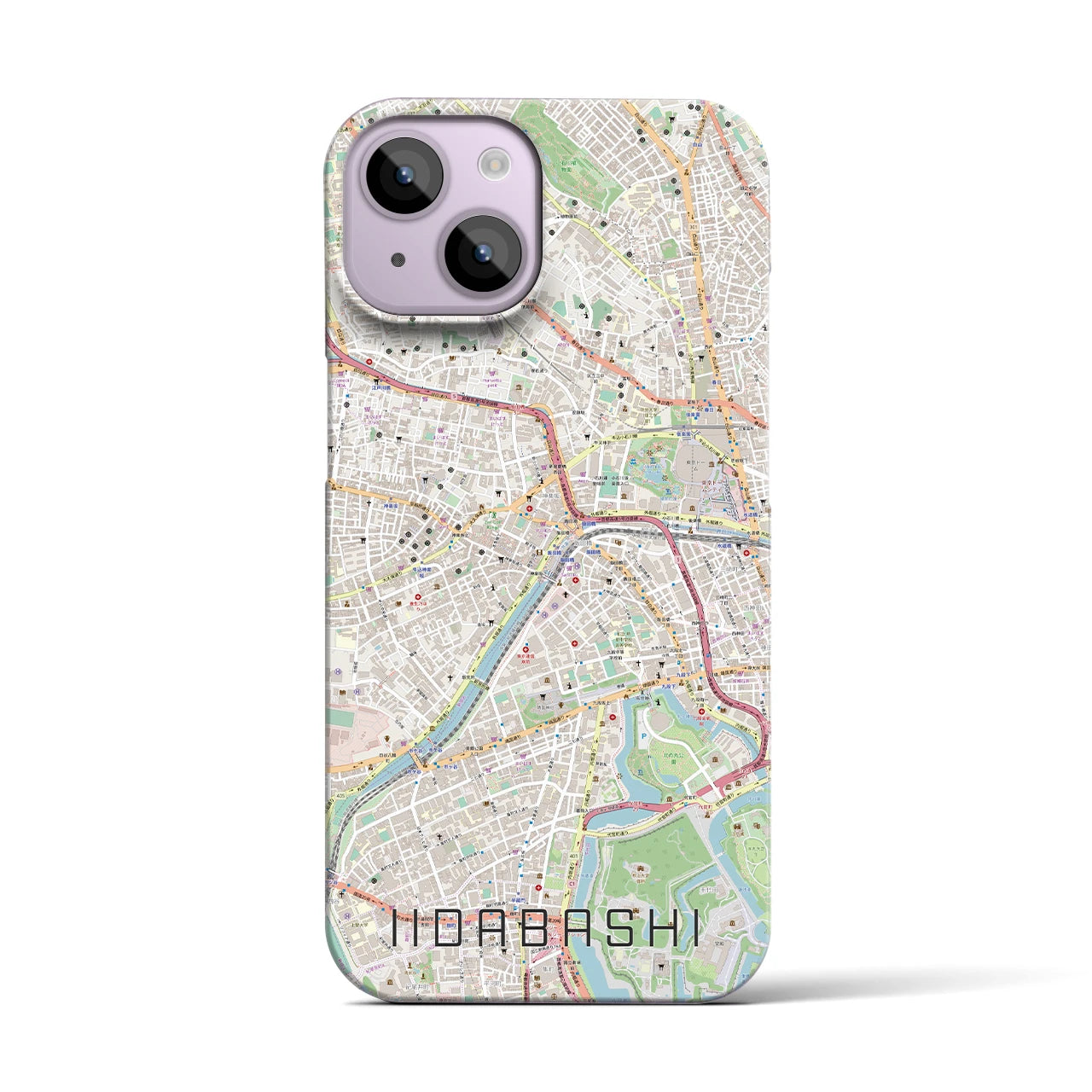 【飯田橋(東京都)】地図柄iPhoneケース(バックカバータイプ)