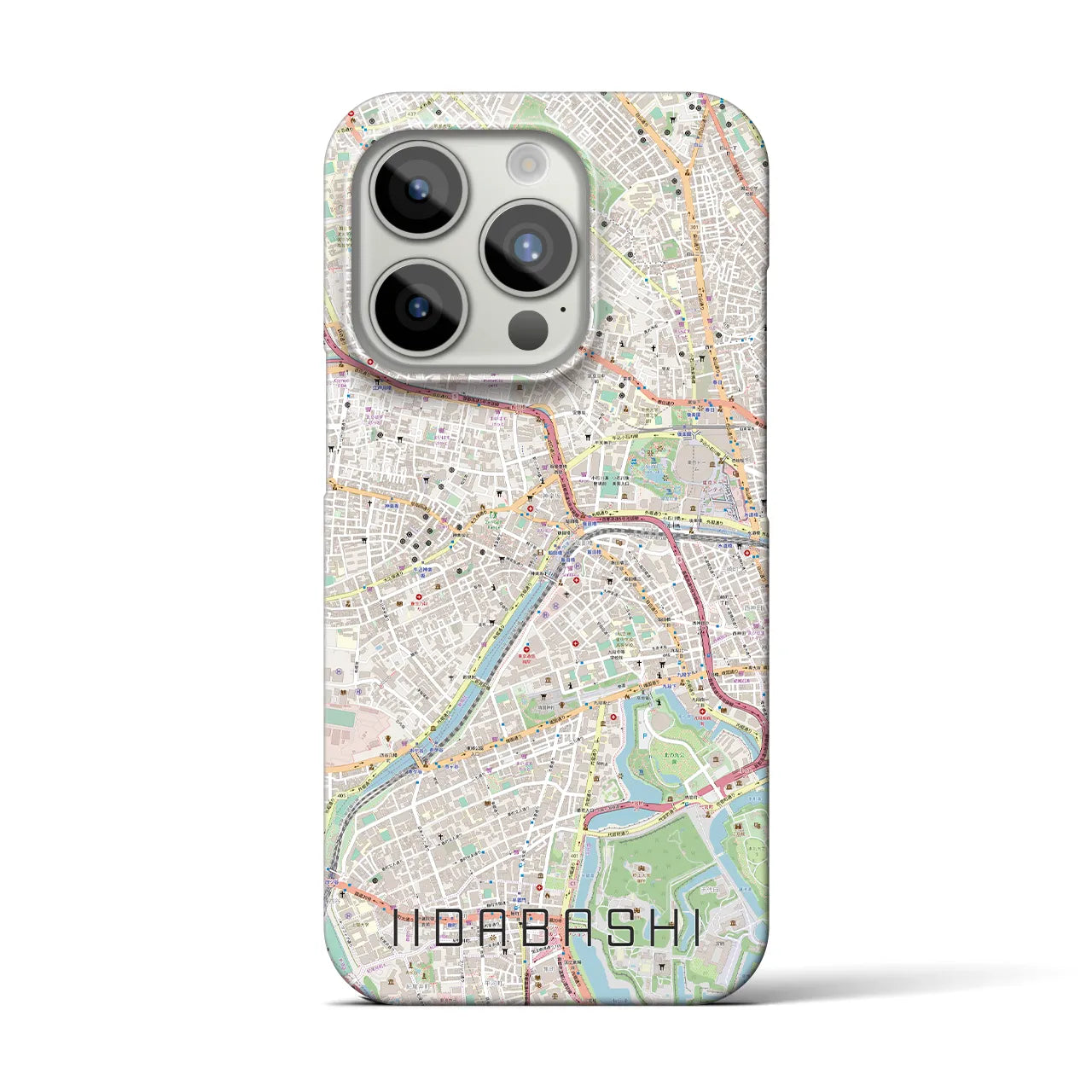 【飯田橋(東京都)】地図柄iPhoneケース(バックカバータイプ)