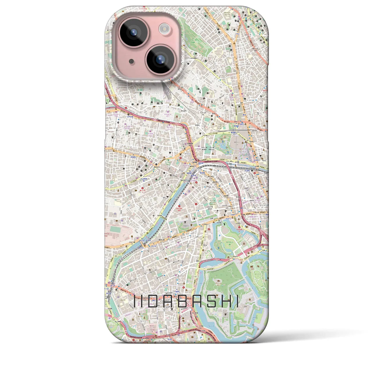 【飯田橋(東京都)】地図柄iPhoneケース(バックカバータイプ)