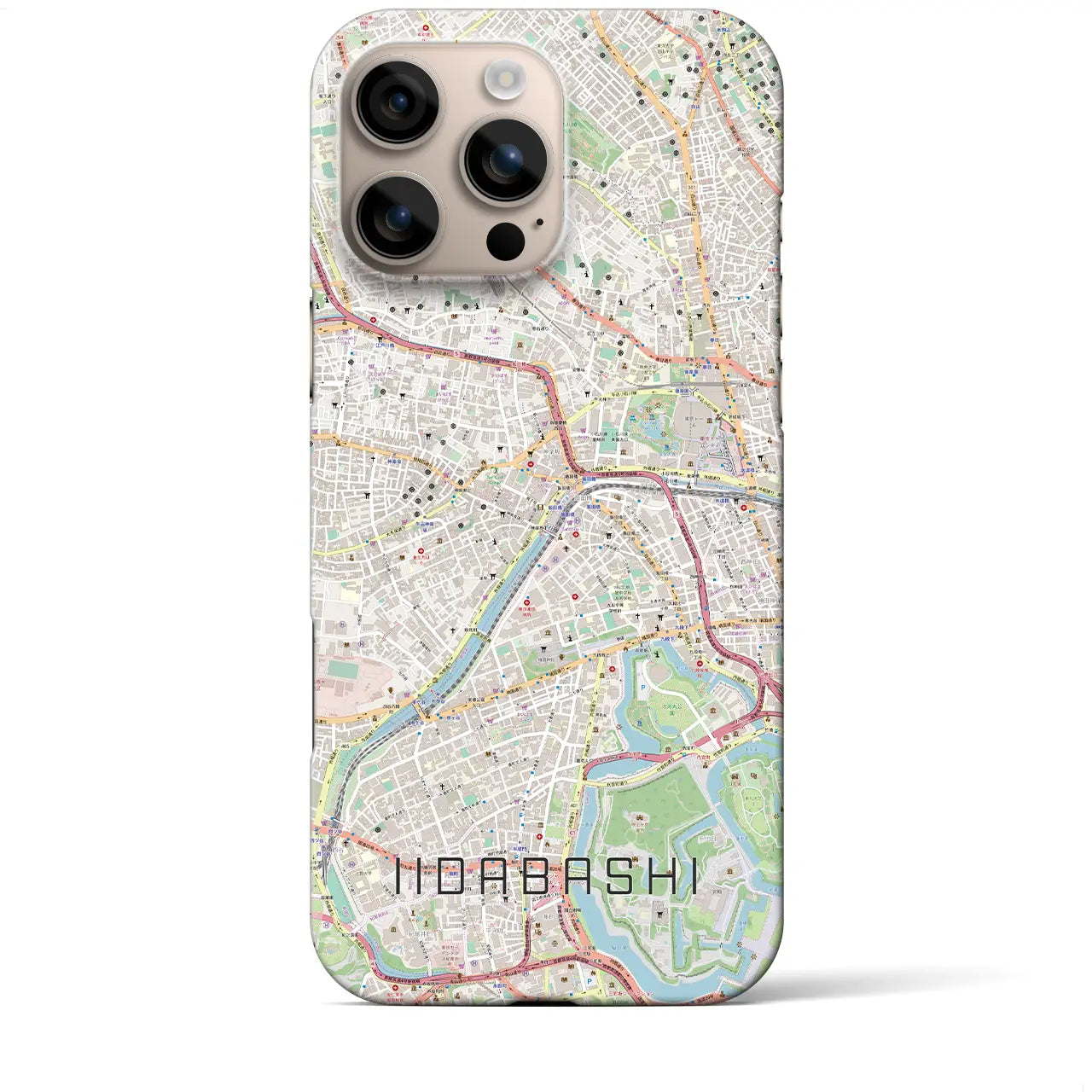 【飯田橋(東京都)】地図柄iPhoneケース(バックカバータイプ)