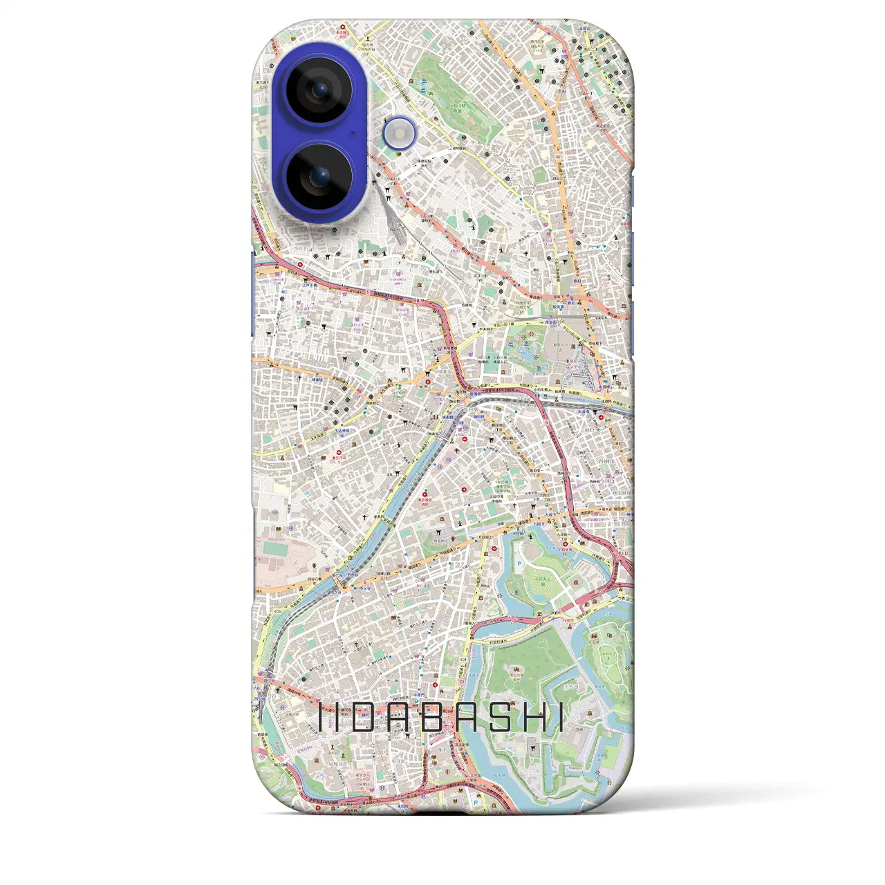 【飯田橋(東京都)】地図柄iPhoneケース(バックカバータイプ)