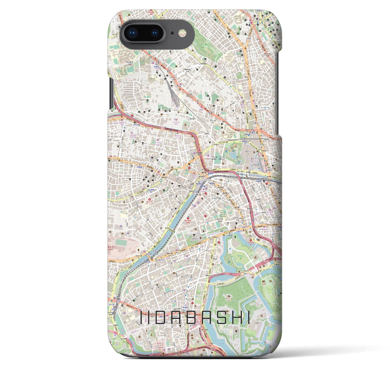 【飯田橋(東京都)】地図柄iPhoneケース(バックカバータイプ)
