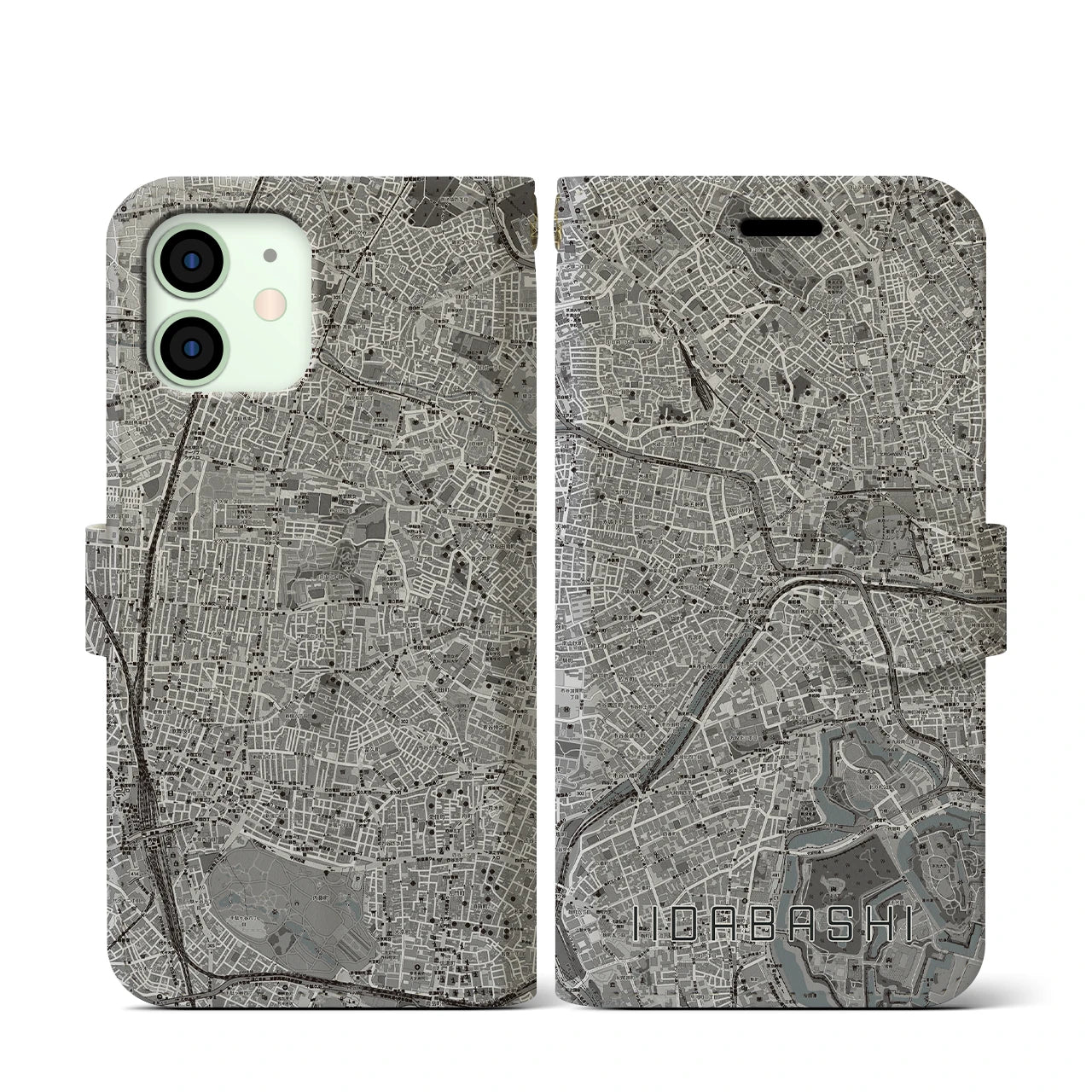 【飯田橋(東京都)】地図柄iPhoneケース(手帳タイプ)