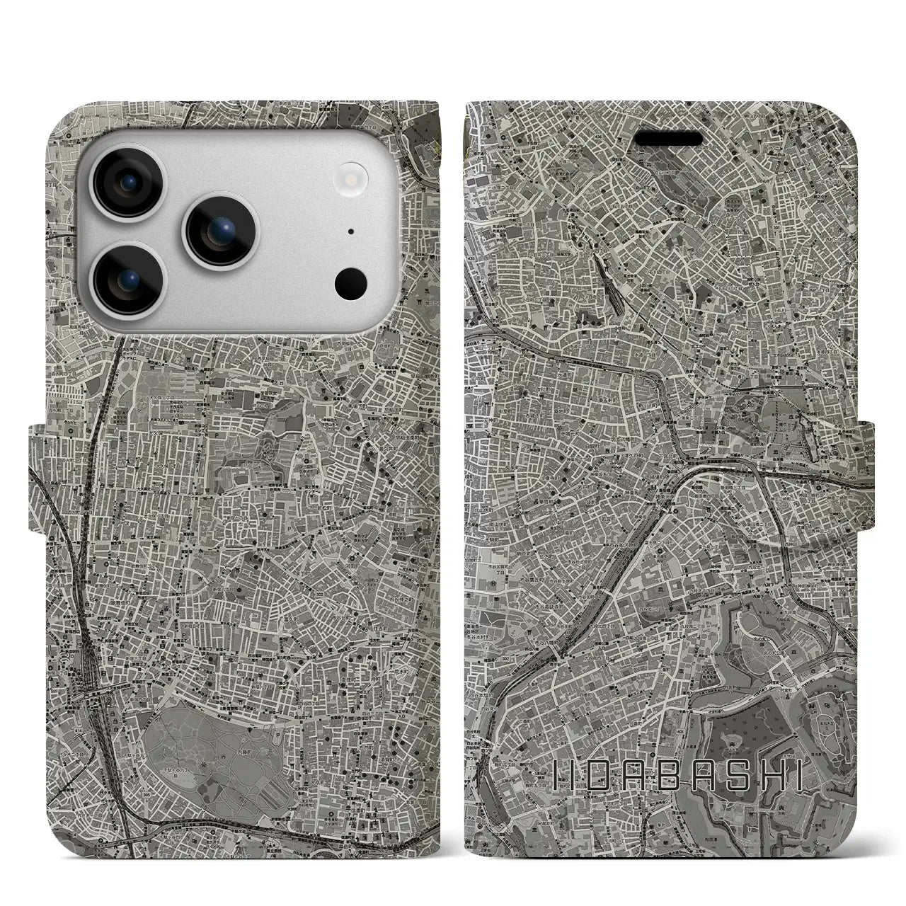 【飯田橋(東京都)】地図柄iPhoneケース(手帳タイプ)