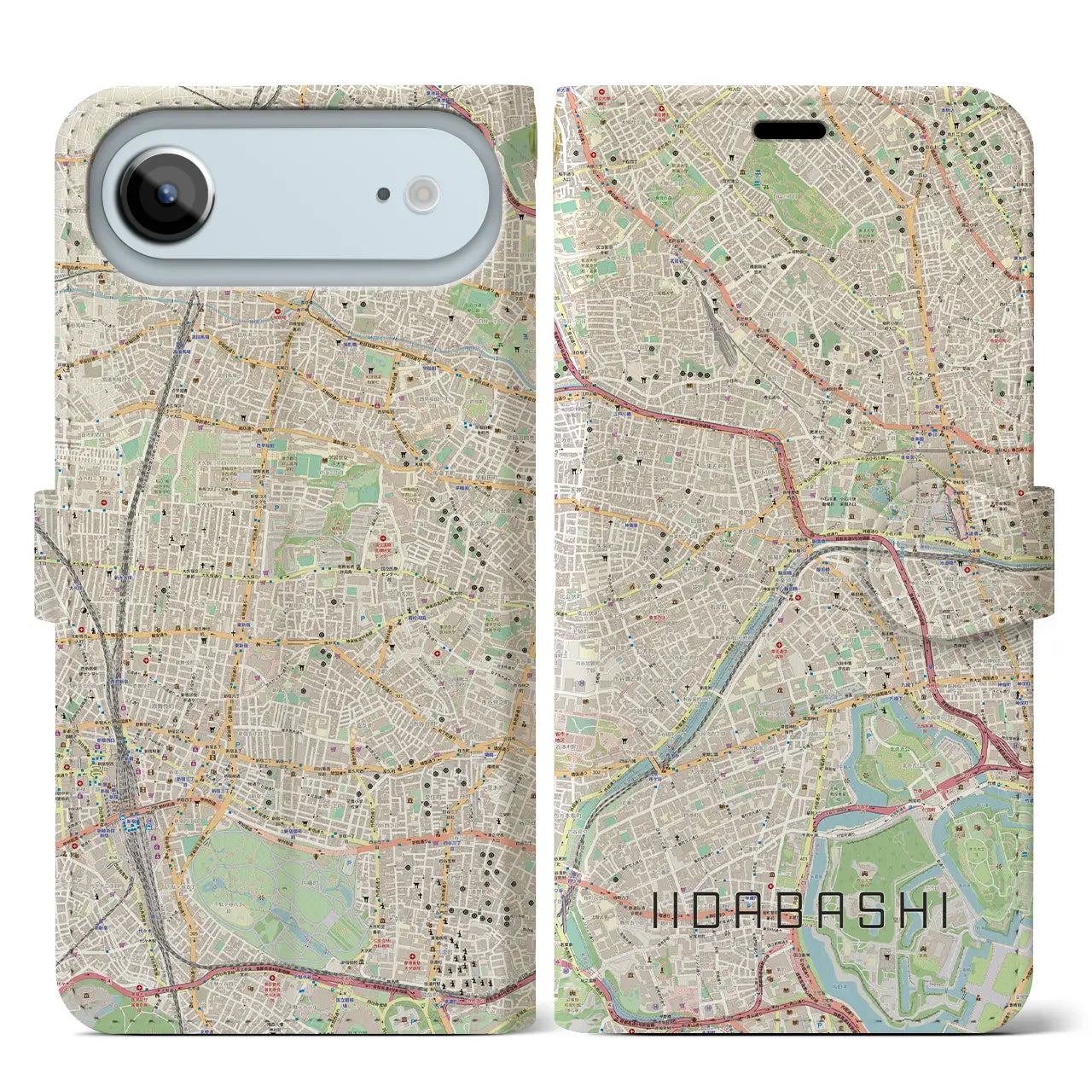 【飯田橋(東京都)】地図柄iPhoneケース(手帳タイプ)