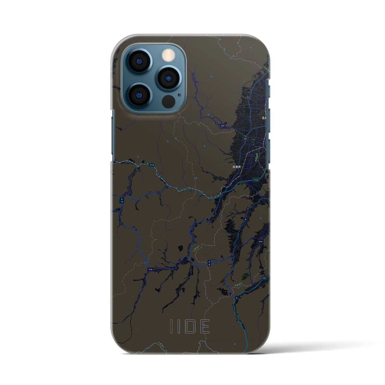 【飯豊(山形県)】地図柄iPhoneケース(バックカバータイプ)