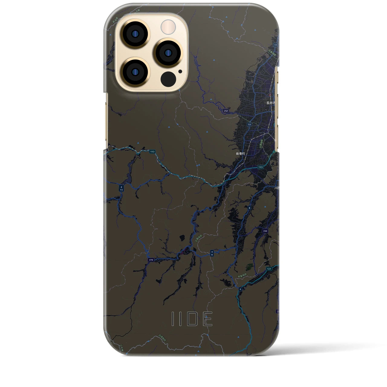 【飯豊(山形県)】地図柄iPhoneケース(バックカバータイプ)