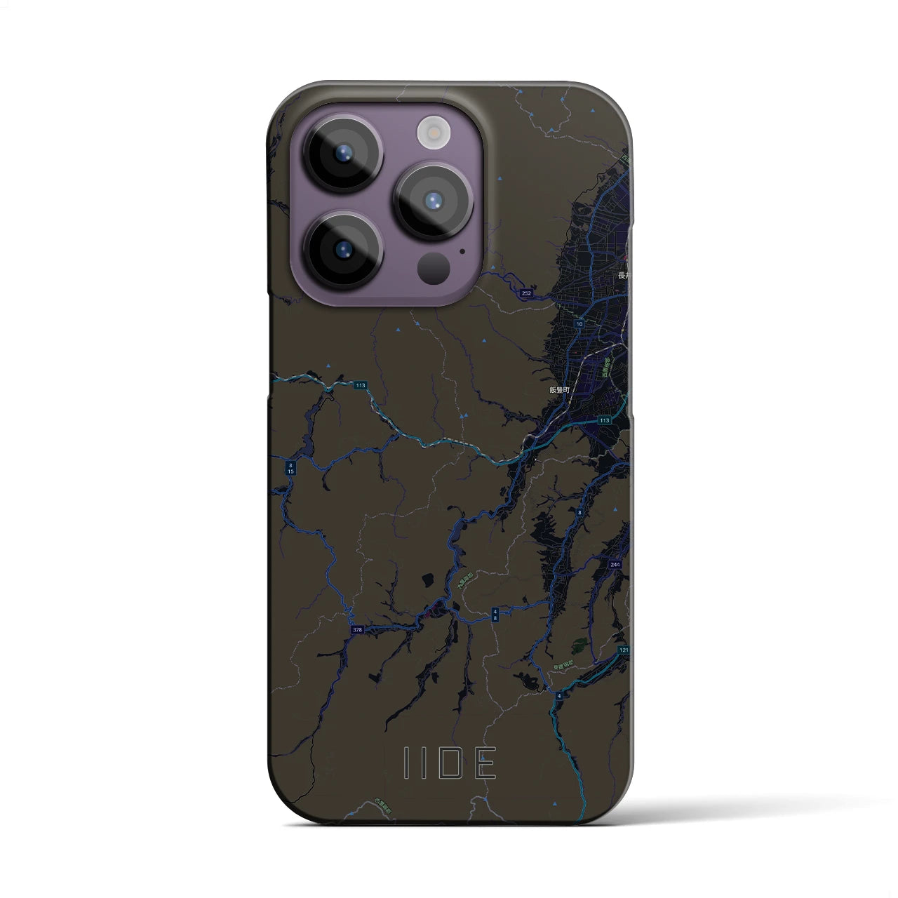 【飯豊(山形県)】地図柄iPhoneケース(バックカバータイプ)