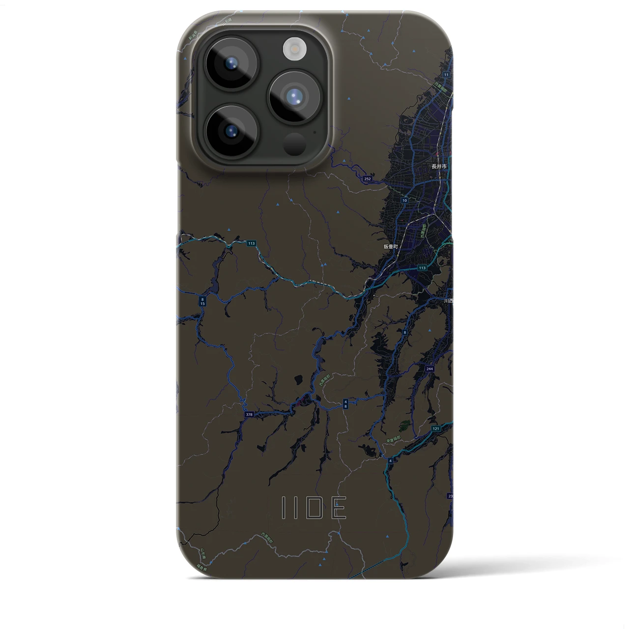 【飯豊(山形県)】地図柄iPhoneケース(バックカバータイプ)