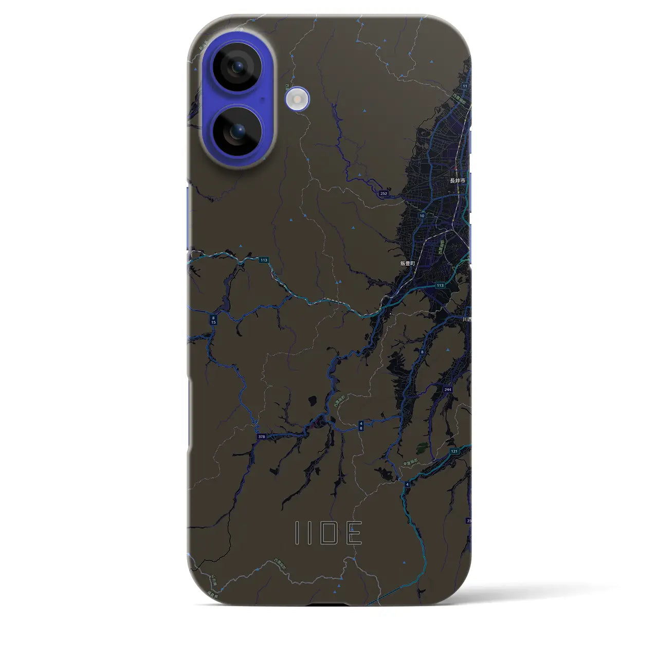 【飯豊(山形県)】地図柄iPhoneケース(バックカバータイプ)