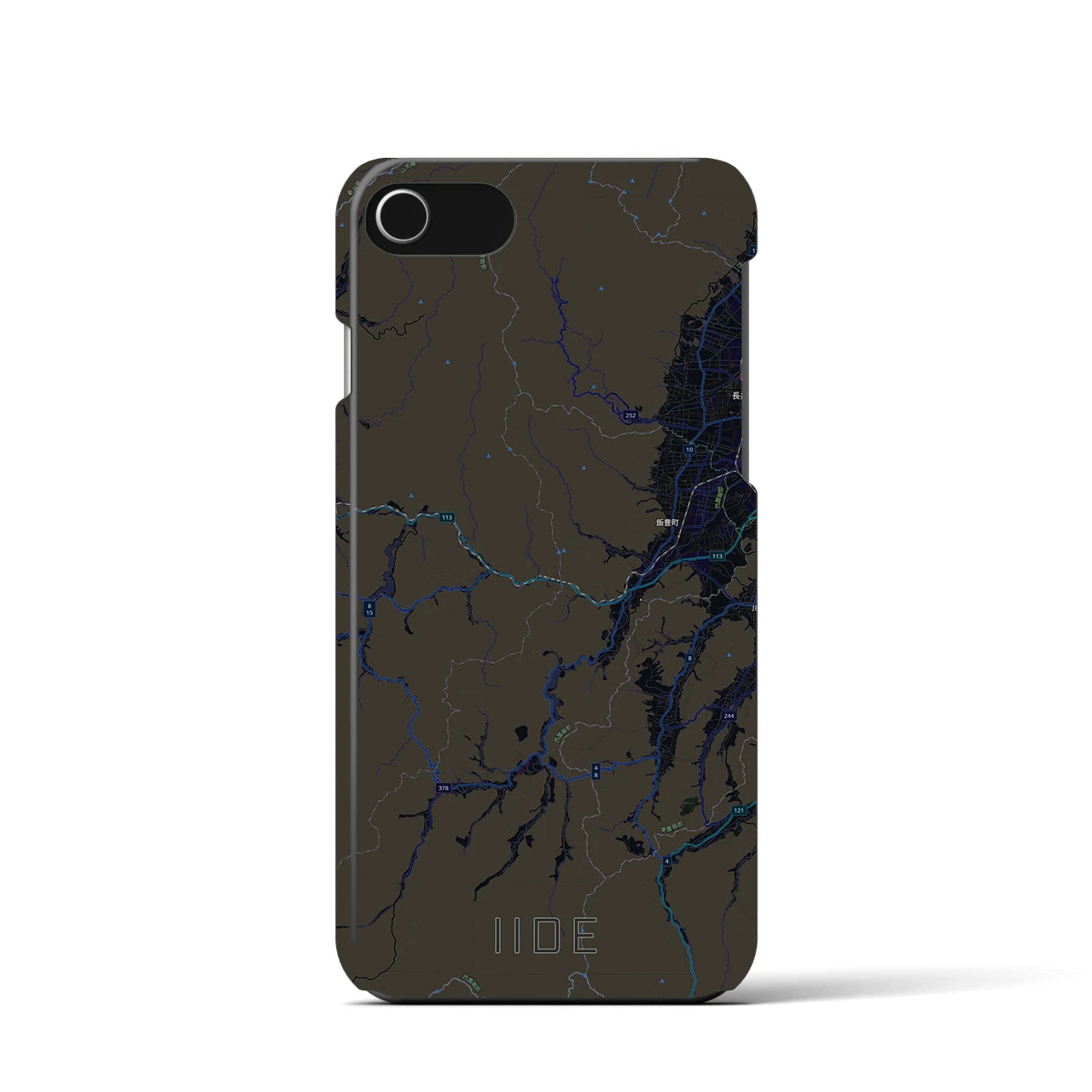 【飯豊(山形県)】地図柄iPhoneケース(バックカバータイプ)