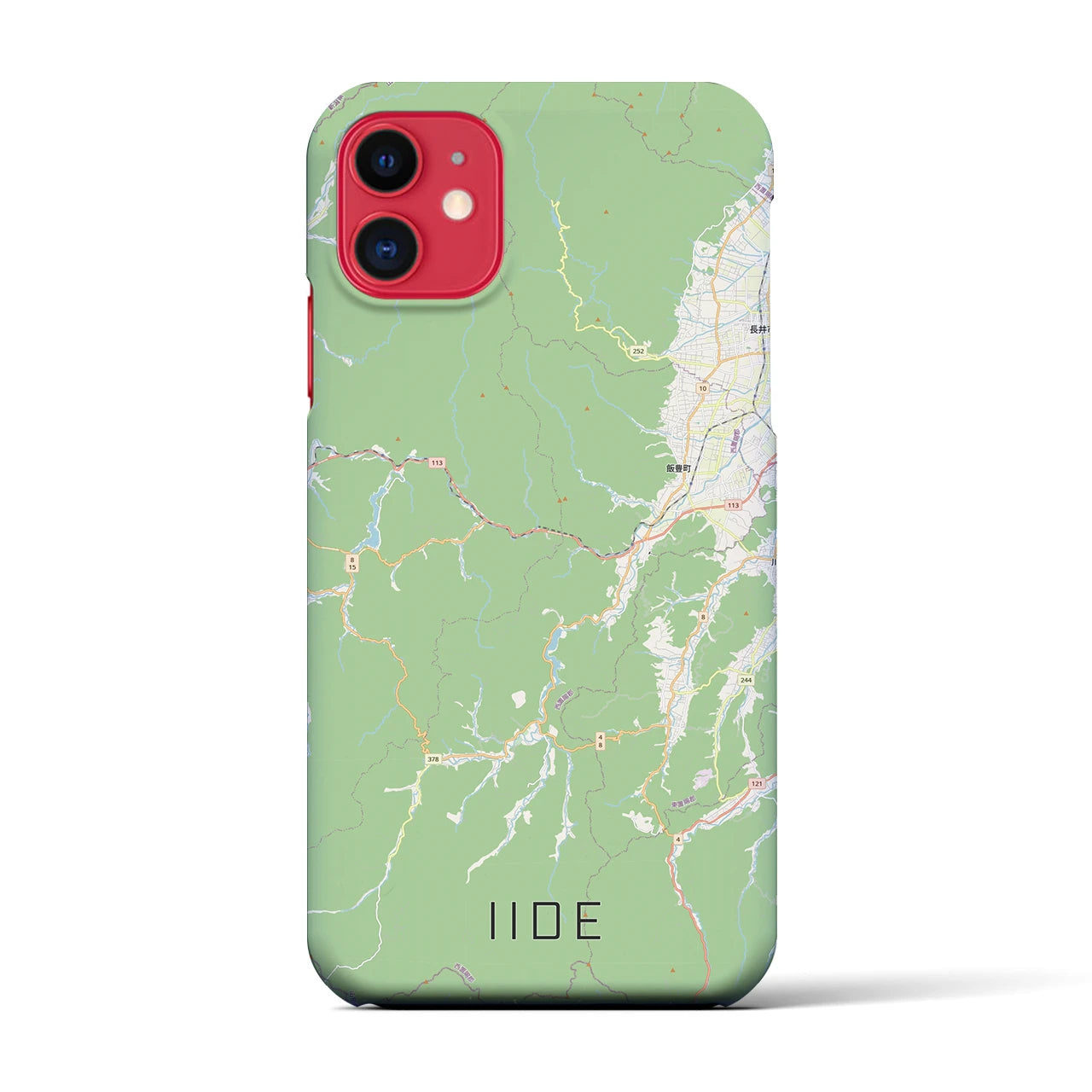 【飯豊(山形県)】地図柄iPhoneケース(バックカバータイプ)