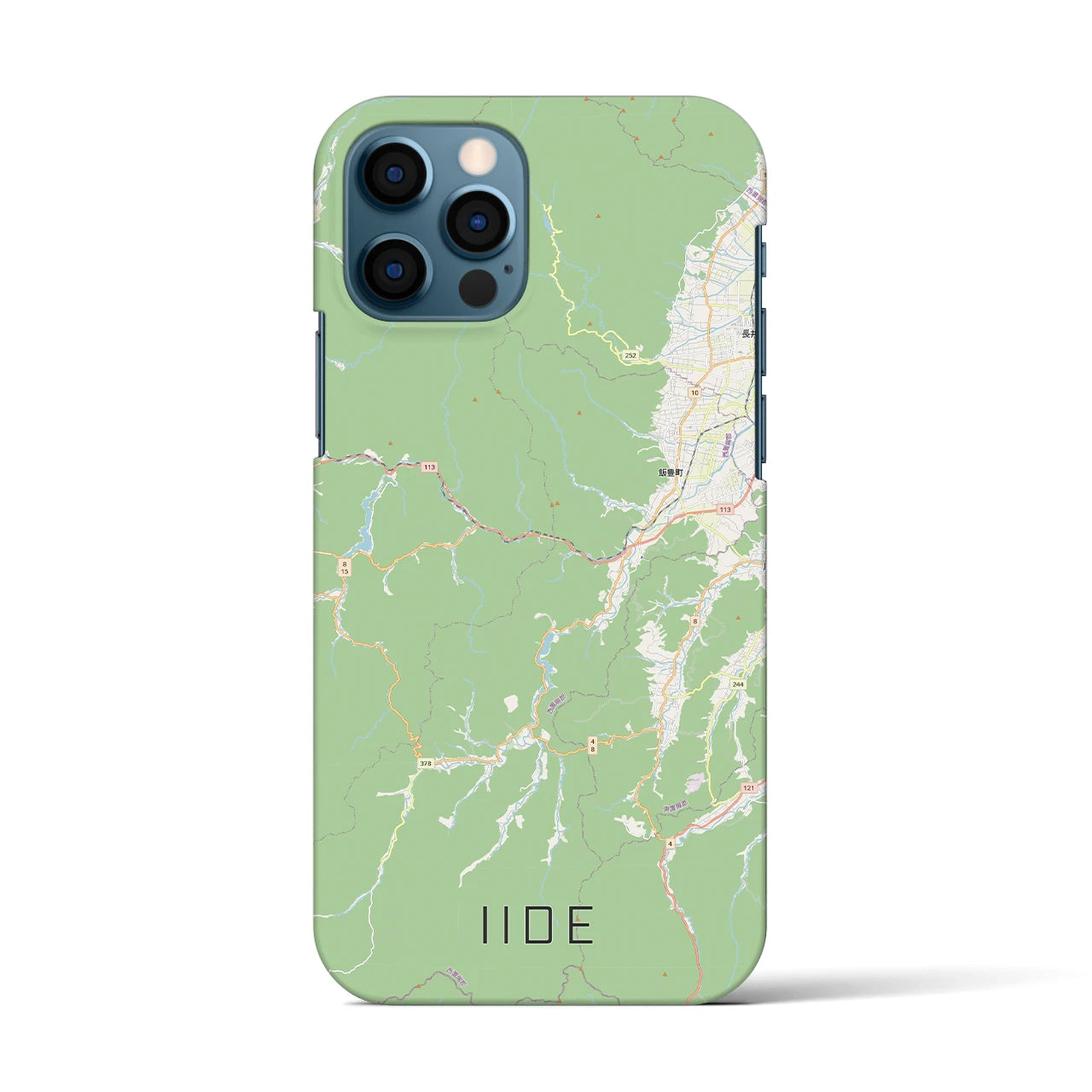 【飯豊(山形県)】地図柄iPhoneケース(バックカバータイプ)