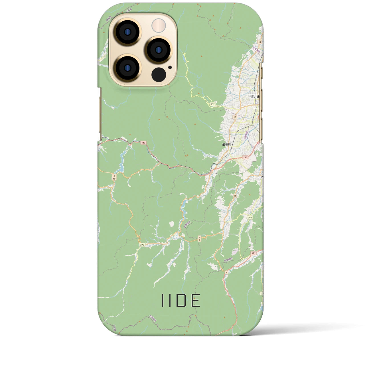 【飯豊(山形県)】地図柄iPhoneケース(バックカバータイプ)