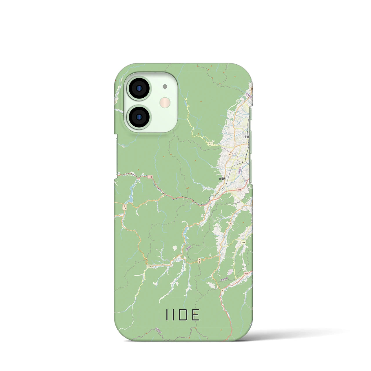 【飯豊(山形県)】地図柄iPhoneケース(バックカバータイプ)