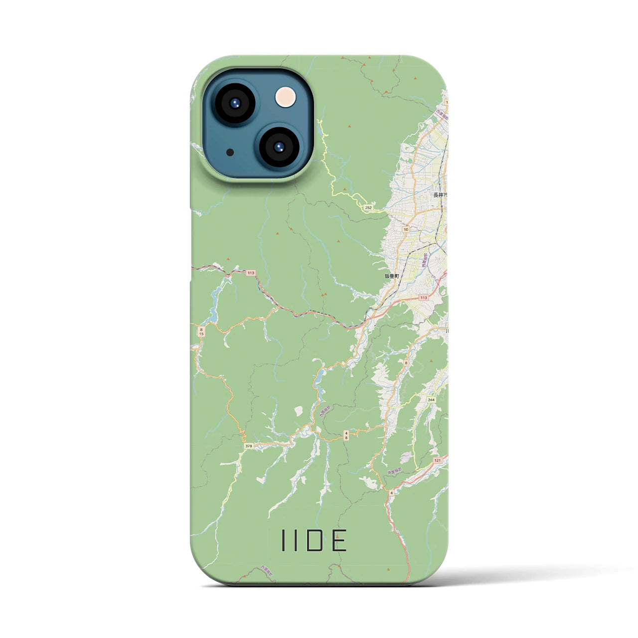 【飯豊(山形県)】地図柄iPhoneケース(バックカバータイプ)