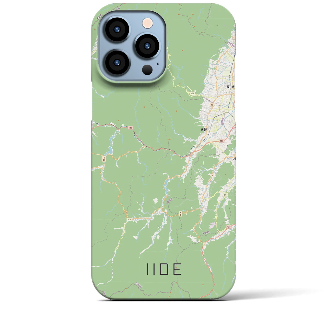 【飯豊(山形県)】地図柄iPhoneケース(バックカバータイプ)