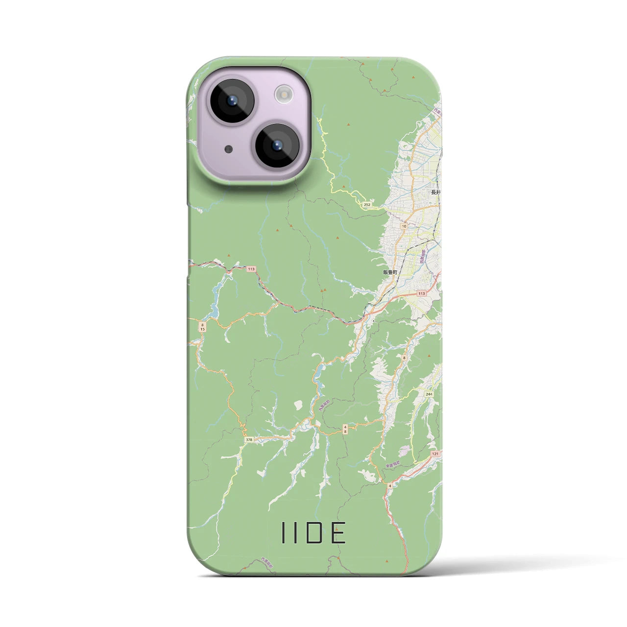 【飯豊(山形県)】地図柄iPhoneケース(バックカバータイプ)