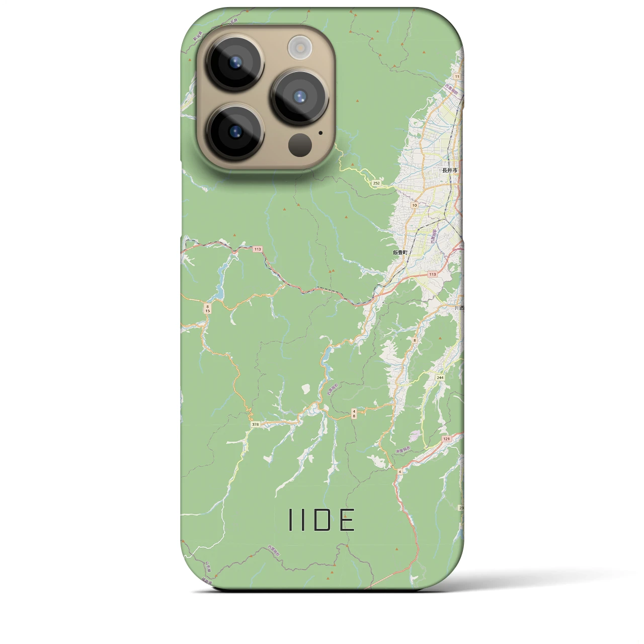 【飯豊(山形県)】地図柄iPhoneケース(バックカバータイプ)