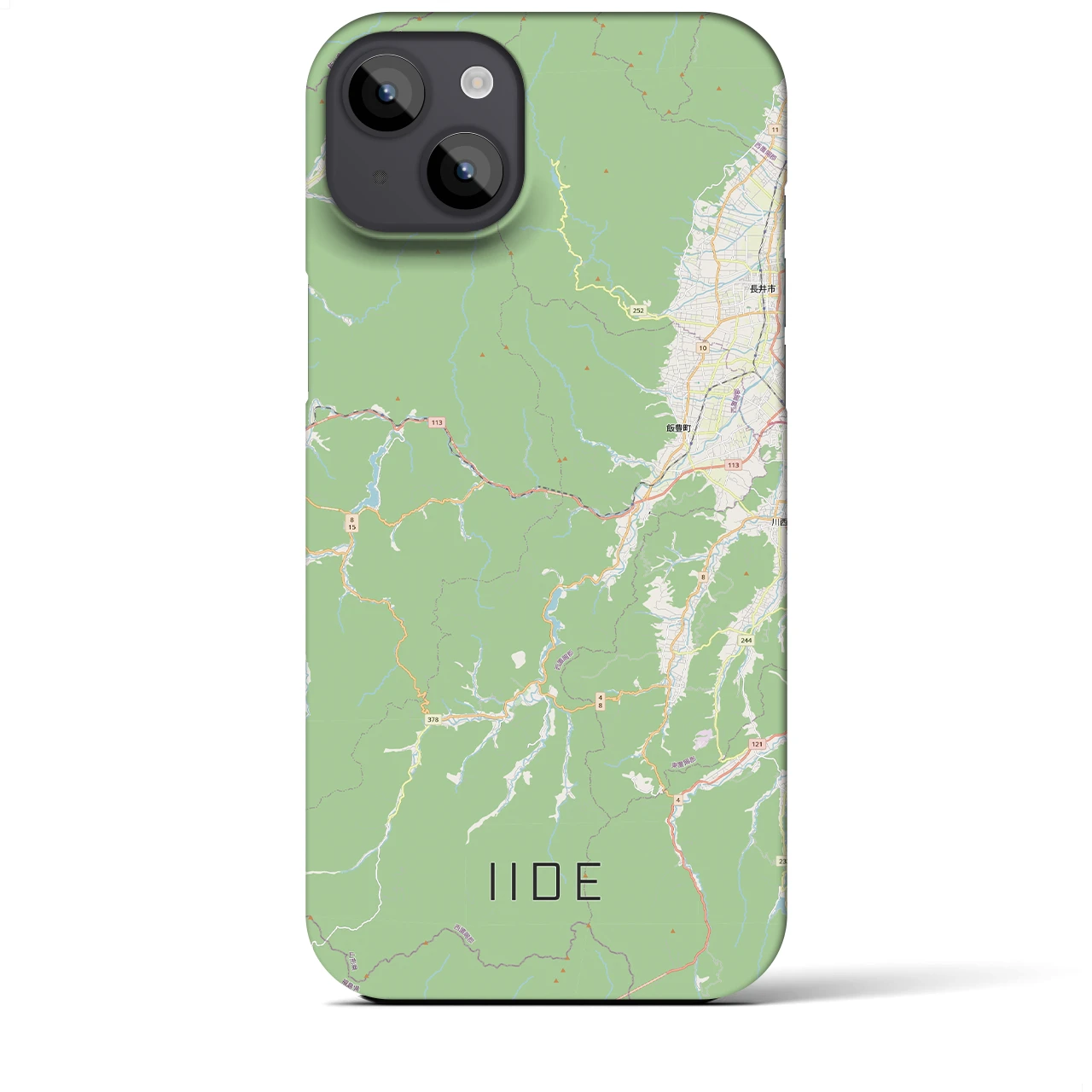 【飯豊(山形県)】地図柄iPhoneケース(バックカバータイプ)