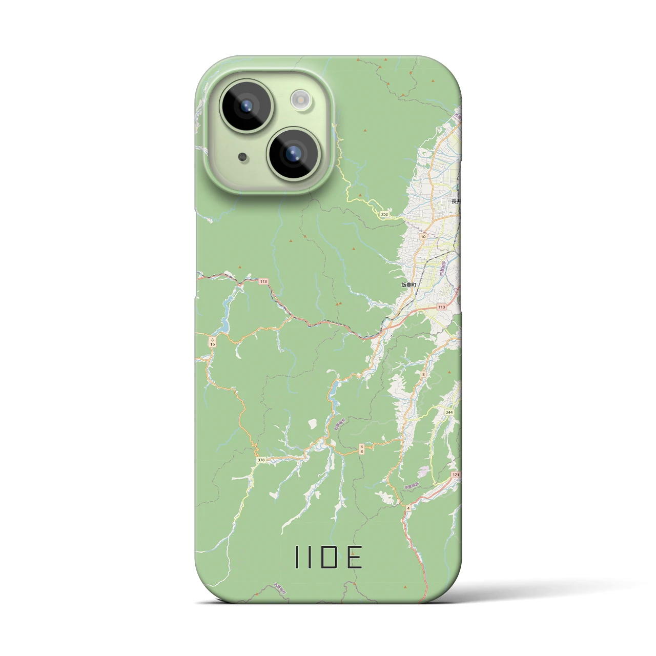 【飯豊(山形県)】地図柄iPhoneケース(バックカバータイプ)