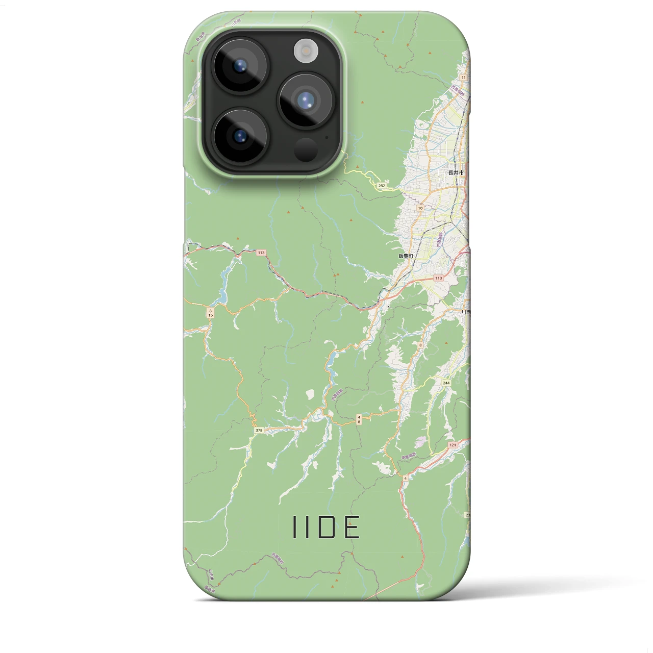 【飯豊(山形県)】地図柄iPhoneケース(バックカバータイプ)