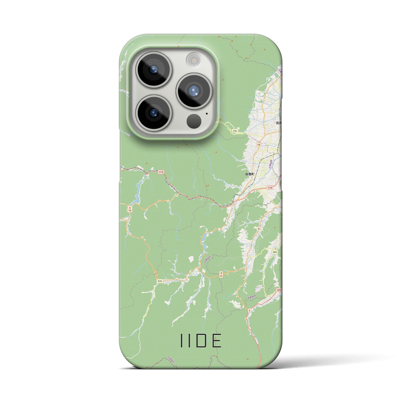 【飯豊(山形県)】地図柄iPhoneケース(バックカバータイプ)