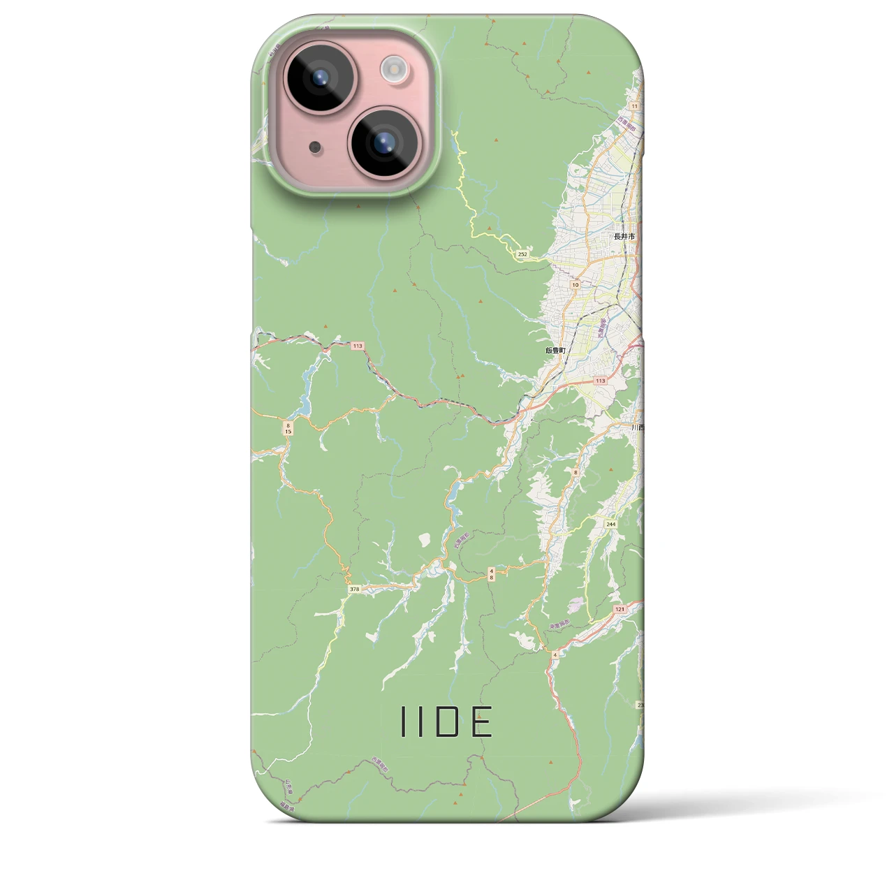 【飯豊(山形県)】地図柄iPhoneケース(バックカバータイプ)